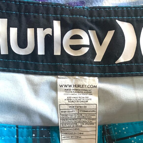 Hurley Phantom Surf Trunks Board Shorts Swim Trunks 34 - Picture 6 of 6